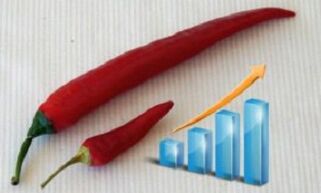 The increase in penis